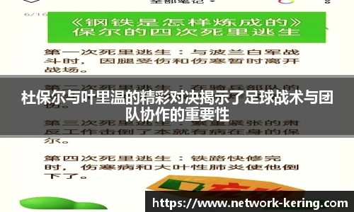 杜保尔与叶里温的精彩对决揭示了足球战术与团队协作的重要性